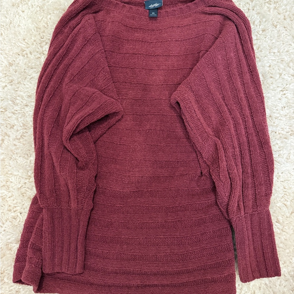 Daytrip Ribbed Burgundy Turtleneck Sweater